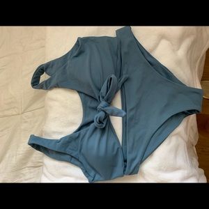 Blue Bikini front tie